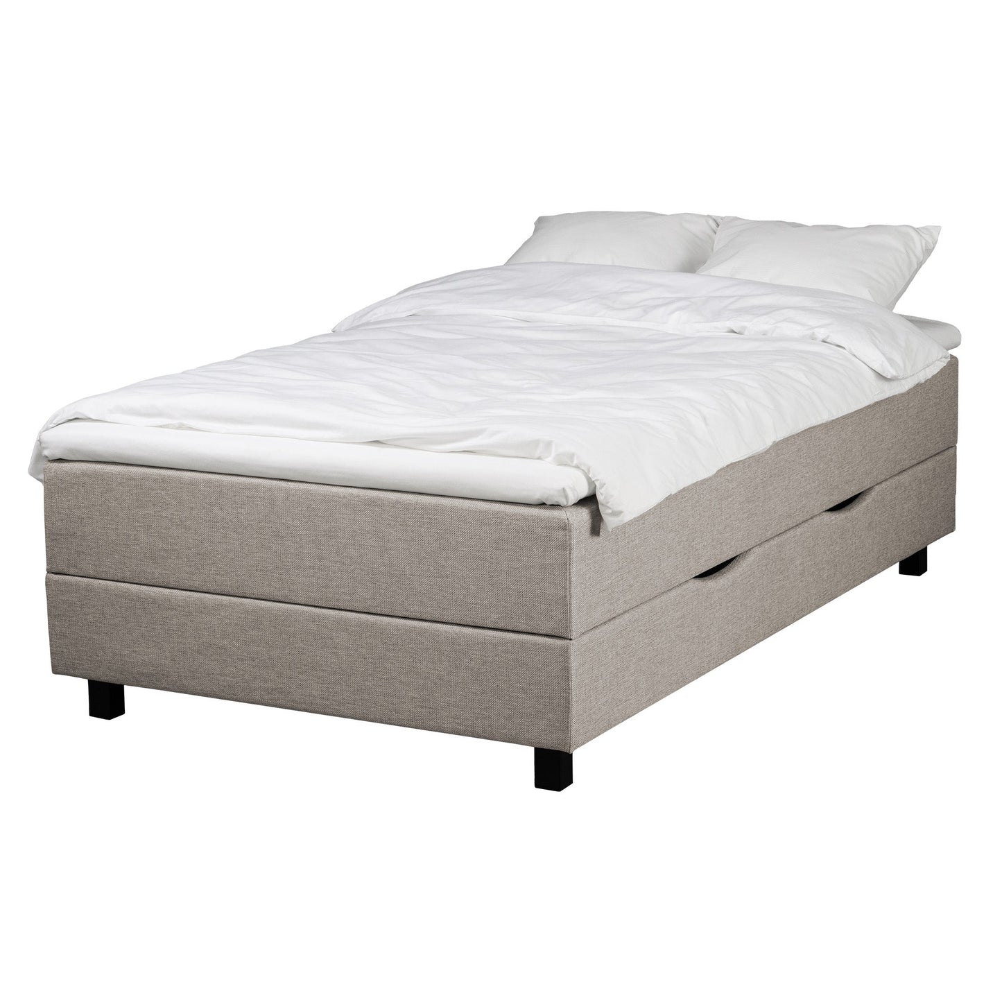 Uzglabāšanas gulta UNI, gaiši pelēks 90x200