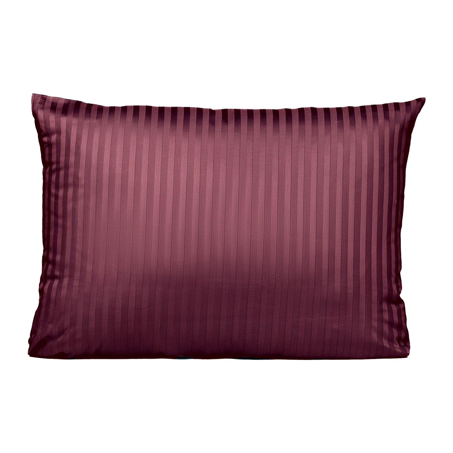 PHB Silky Satin Pillowcase Striped Burgundy 50x60