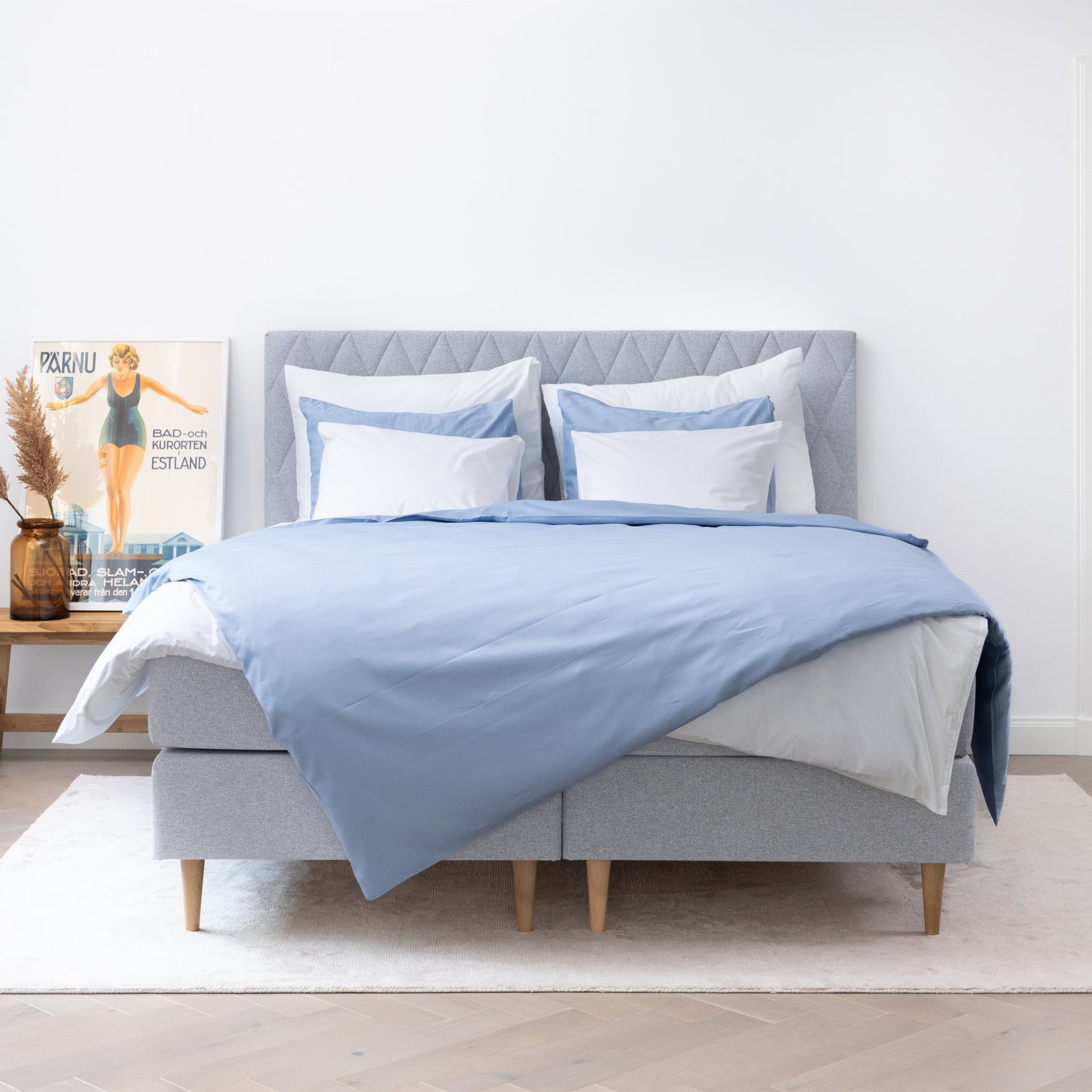 PHB Silky Satin voodipesukomplekt Opt. White 150x210/50x60