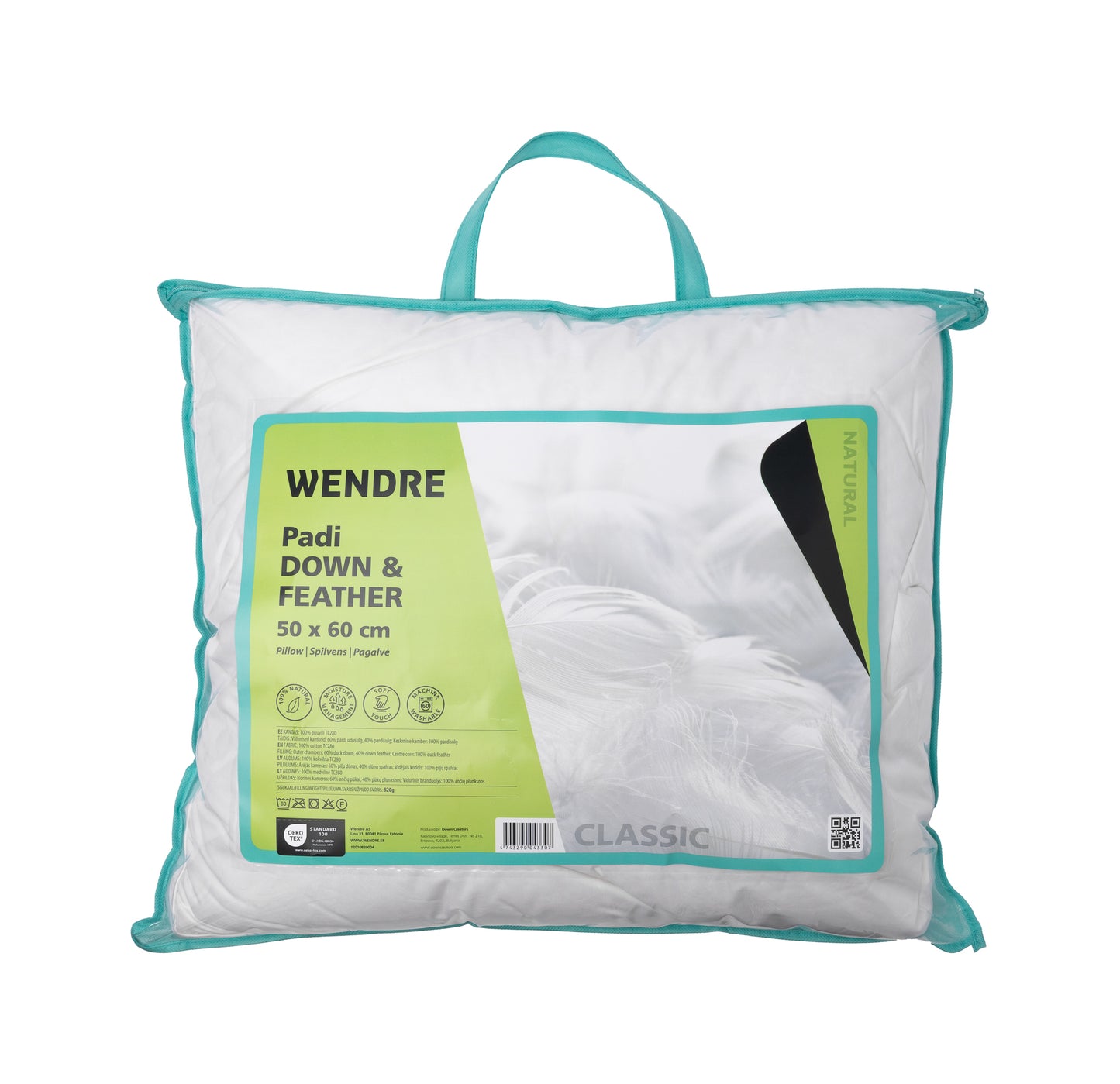 Pillow Classic Down & Feather 50x60 820g