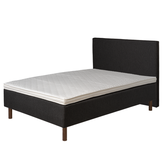 Frame bed Rahu 140x200 grey with headboard
