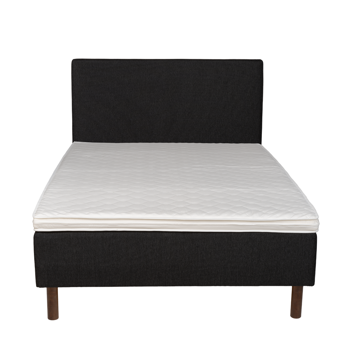 Frame bed Rahu 140x200 grey with headboard
