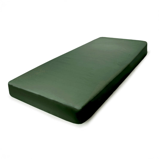 PHB Silky Satin kummiga voodilina Dark Green 90x200x25