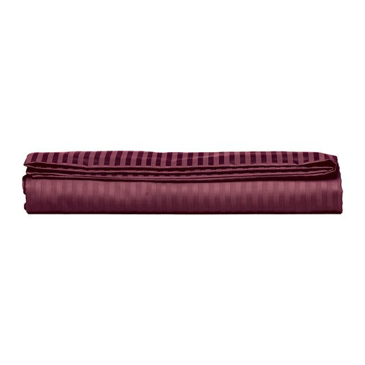PHB Silky Satin Bed sheet Striped Burgundy 150x240