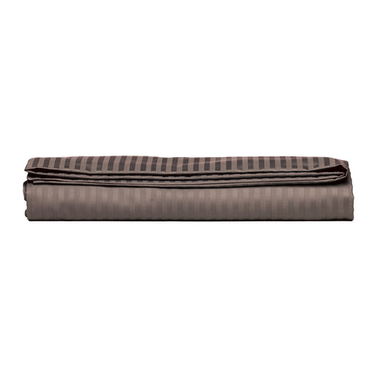 PHB Silky Satin Bed sheet Striped Cacao 150x240