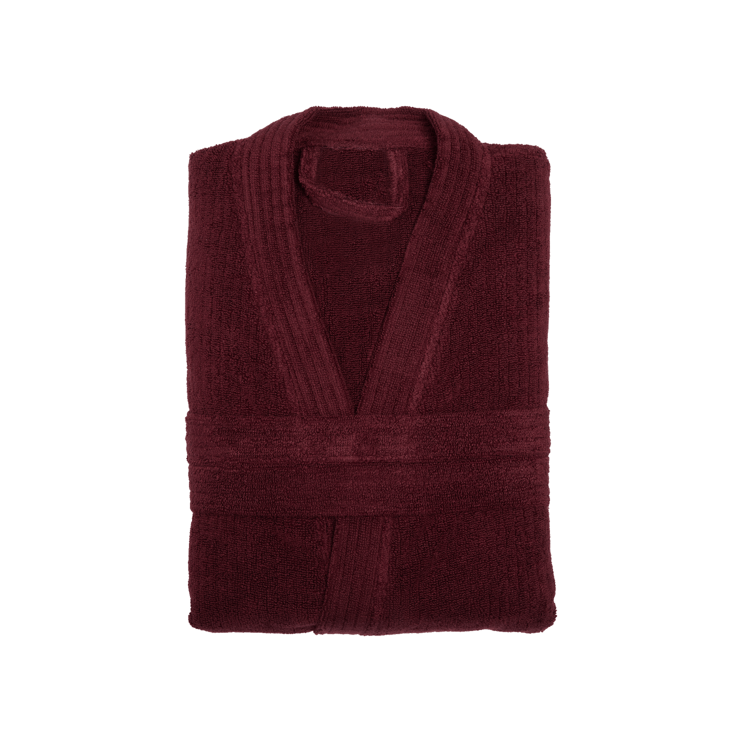 Bathrobe M/L, 100% cotton, bordeaux red