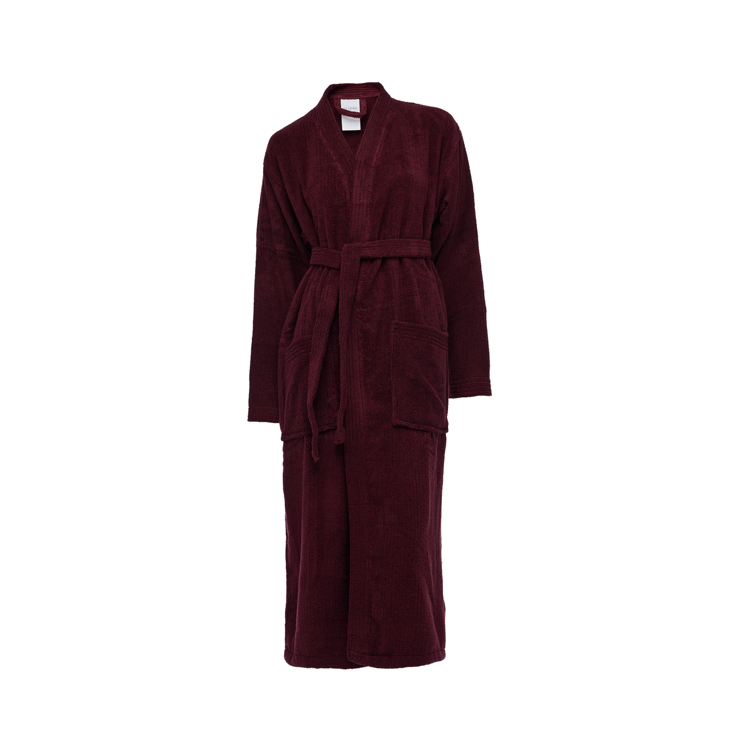 Bathrobe XL/XXL, 100% cotton, bordeaux red