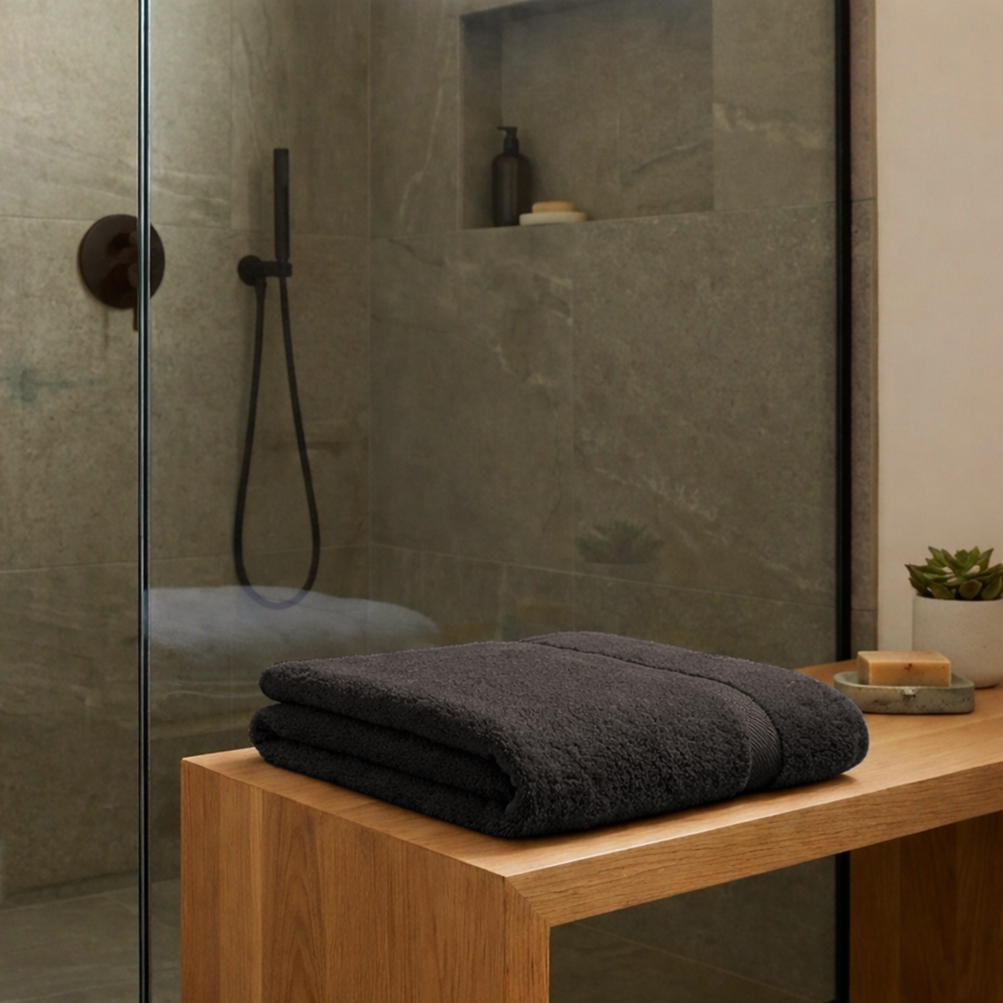 Frotē dvielis 70x140 Bambuss 600gsm Dark Grey