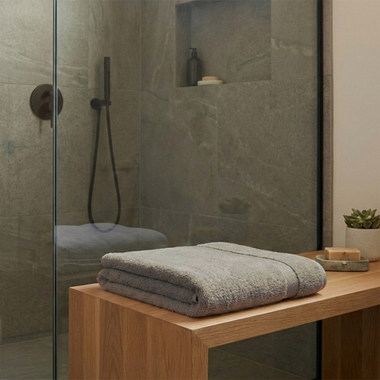 Frotē dvielis 100x180 Bambuss 600gsm Light Grey